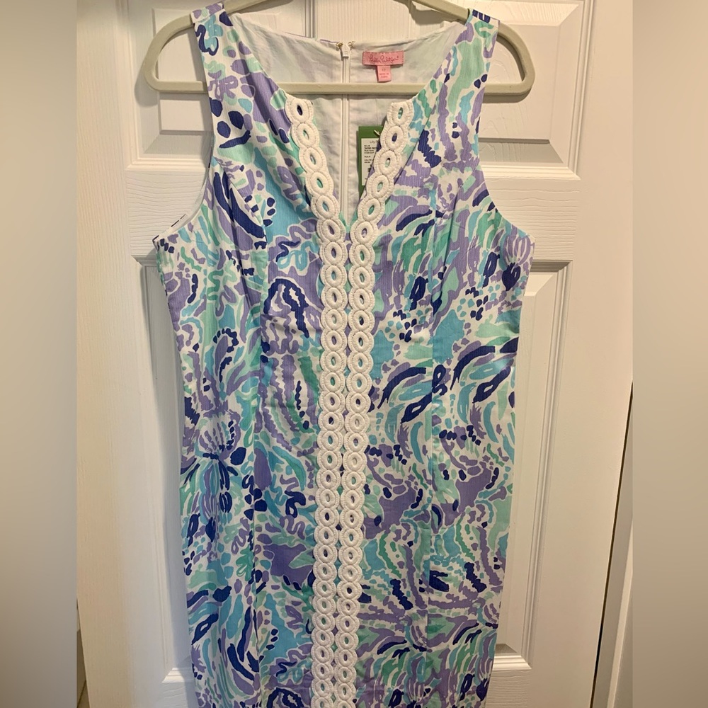 Lilly Pulitzer. NWT. Ryder shift dress. Size 12. Hidden back zipper.